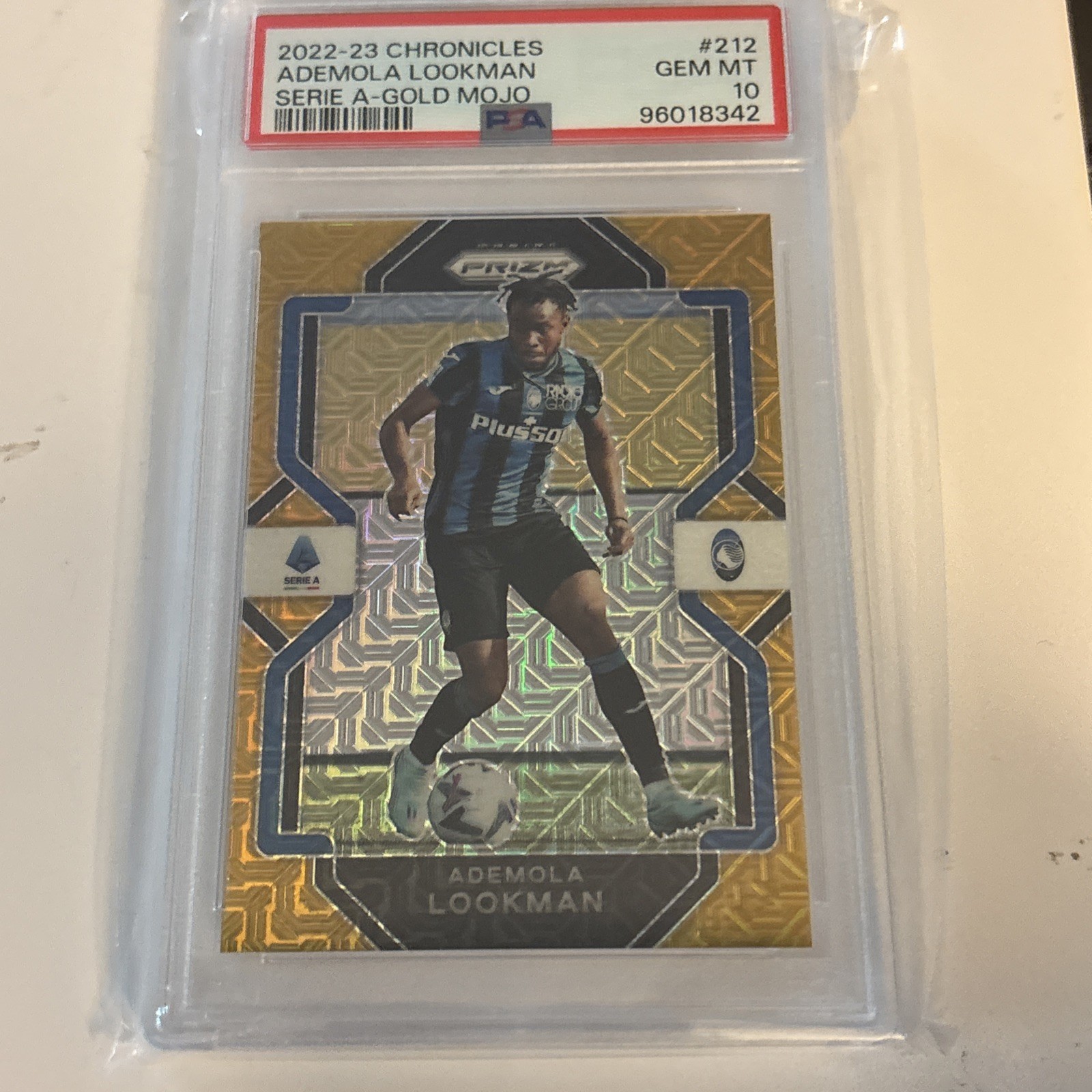 Ademola Lookman 2022-23 /10 Gold Mojo PSA 10 Pop 2 Chronicles Prizm Atalanata Ademola Lookman 2022-23 /10 Gold Mojo PSA 10 Pop 2 Chronicles Prizm Atalanata
