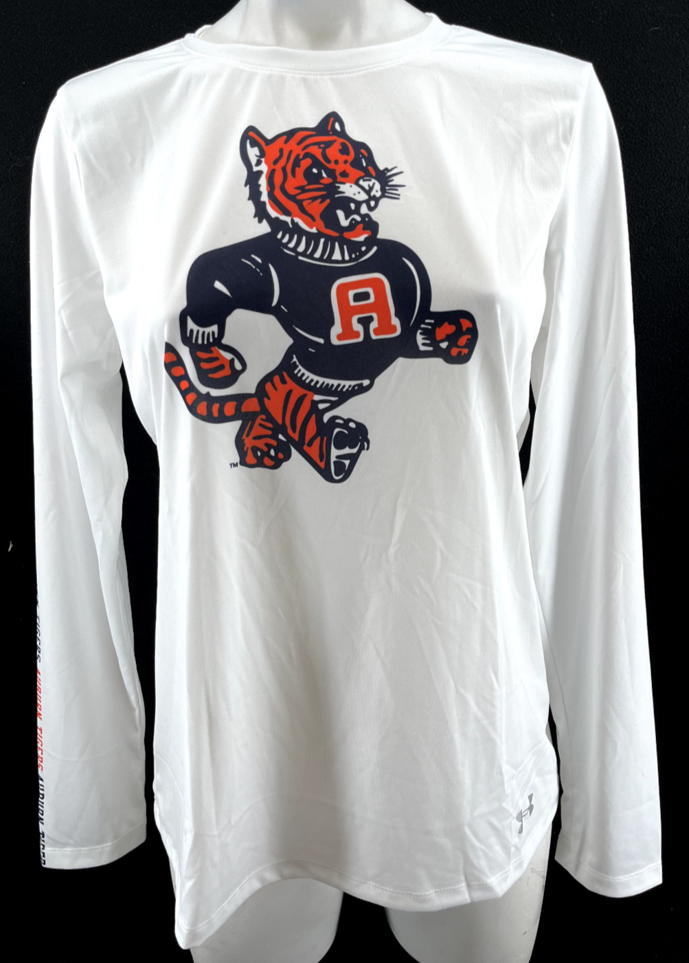 NEW Auburn University AU Tigers White Under Armour UA Long Sleeve Shirt Womens M