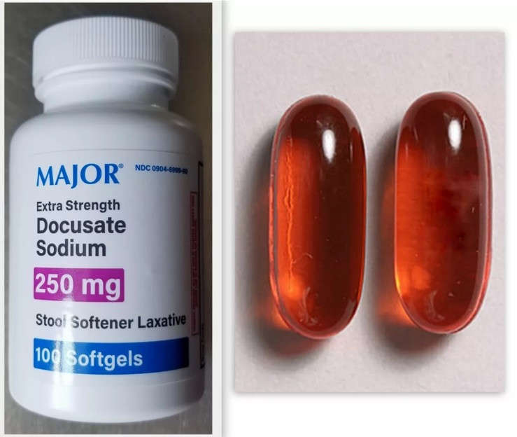 Major Stool Softener Docusate Sodium 250mg 100 Softgels (Exp: 11/2027) Major Stool Softener Docusate Sodium 250mg 100 Softgels (Exp: 11/2027)