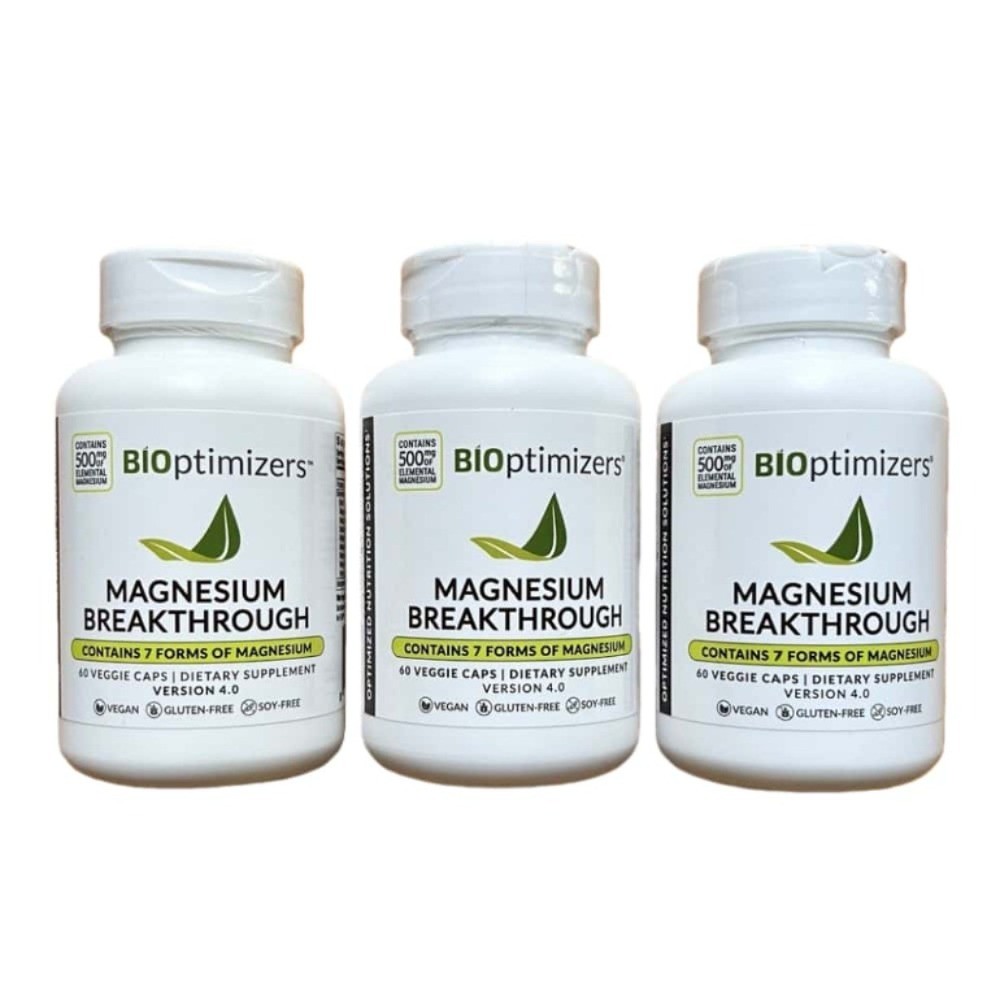 Bioptimizers Magnesium Breakthrough all 7 essential forms, 60 capsules - 3 pack