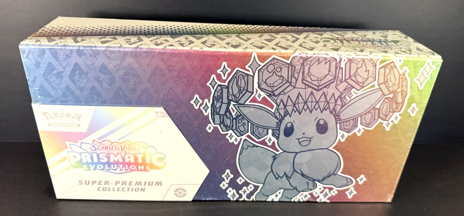 Pokémon Prismatic Evolutions Super Premium Collection Box Seal Damage Save