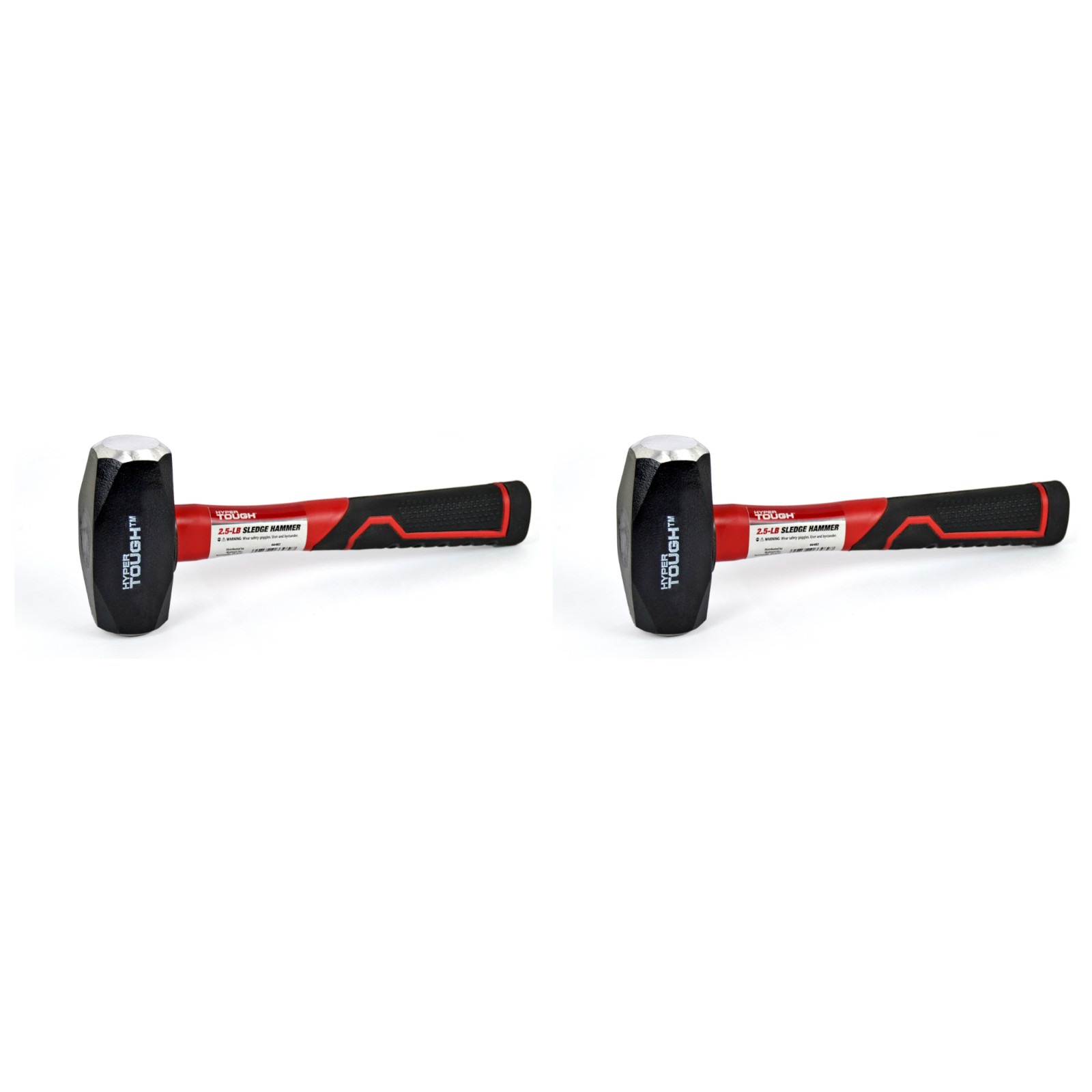Hyper Tough 2.5 lb Small Sledge Hammer Fiberglass Comfort Grip 2-Pack Hyper Tough 2.5 lb Small Sledge Hammer Fiberglass Comfort Grip 2-Pack