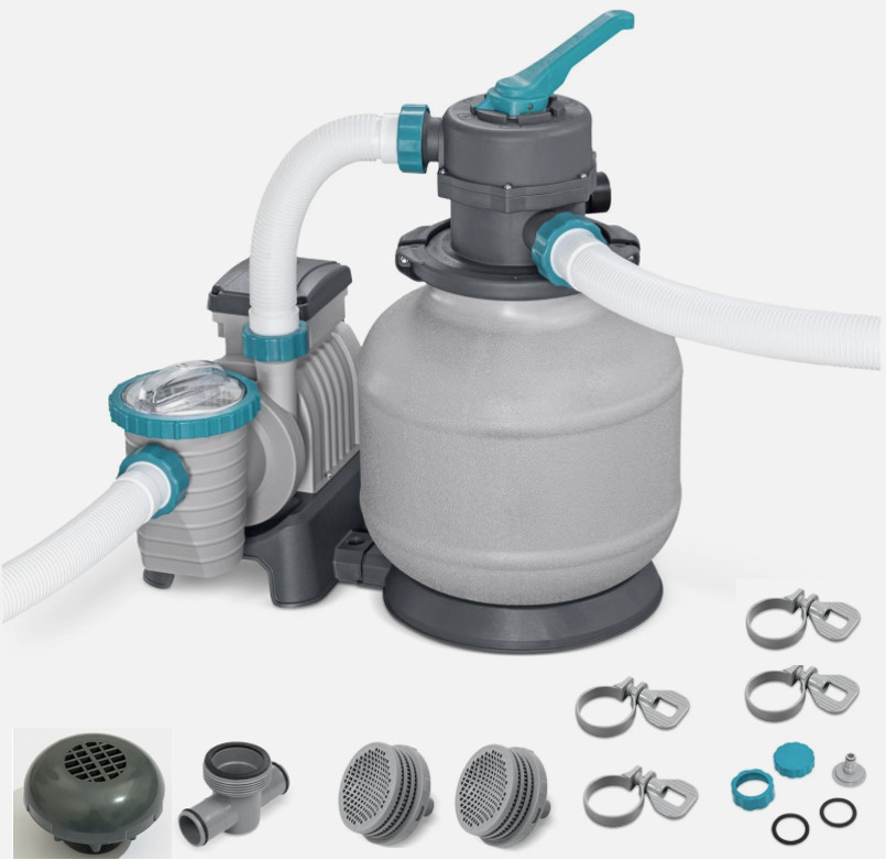 Bestway 2,200 Gallon Sand Filter Pump for Above Ground Outdoor Swimming Pools Bestway 2,200 Gallon Sand Filter Pump for Above Ground Outdoor Swimming Pools