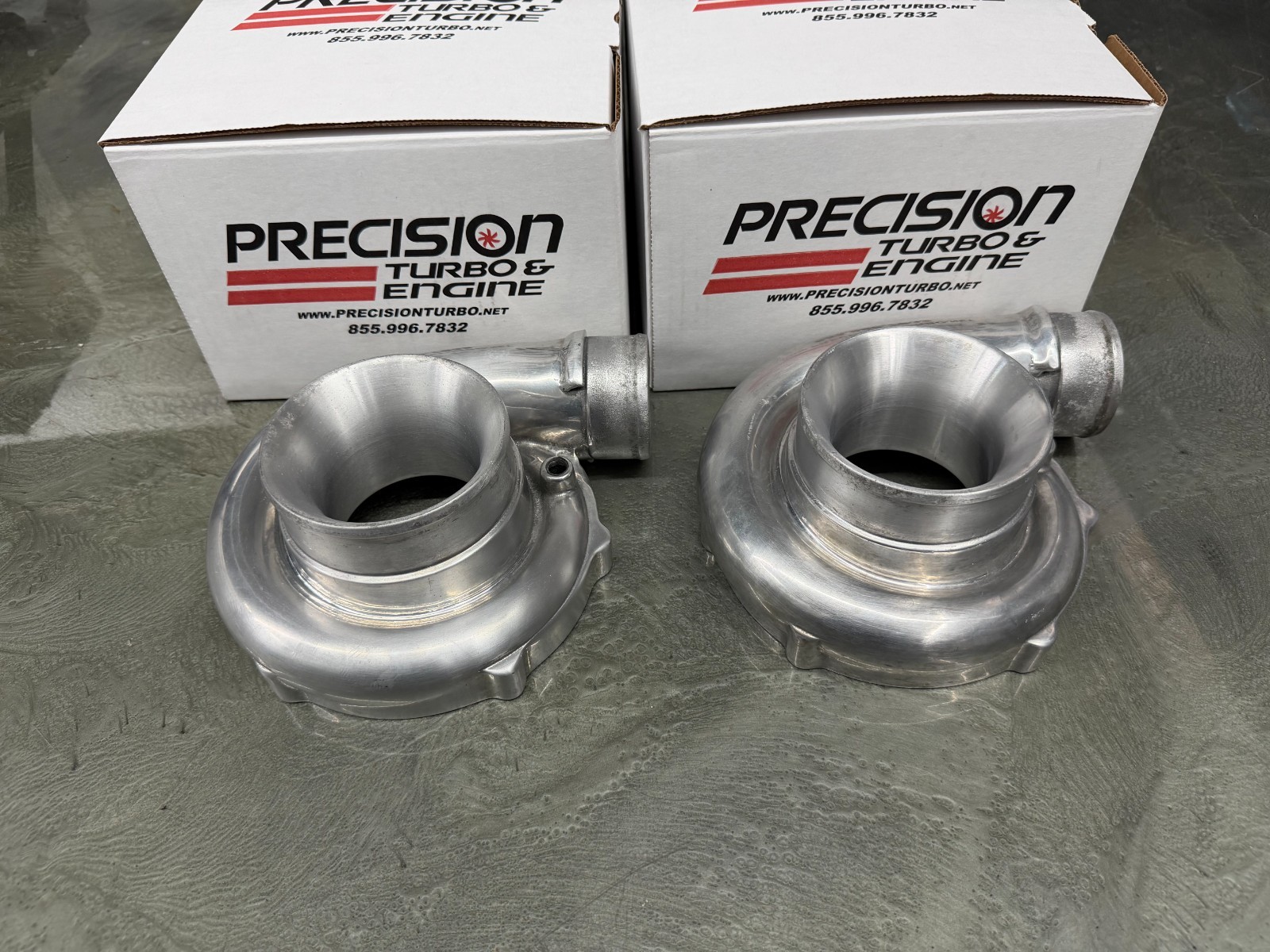 2x Precision Turbo T4 Compressor polished chrome 67mm billet wheel T51R mod 2x Precision Turbo T4 Compressor polished chrome 67mm billet wheel T51R mod