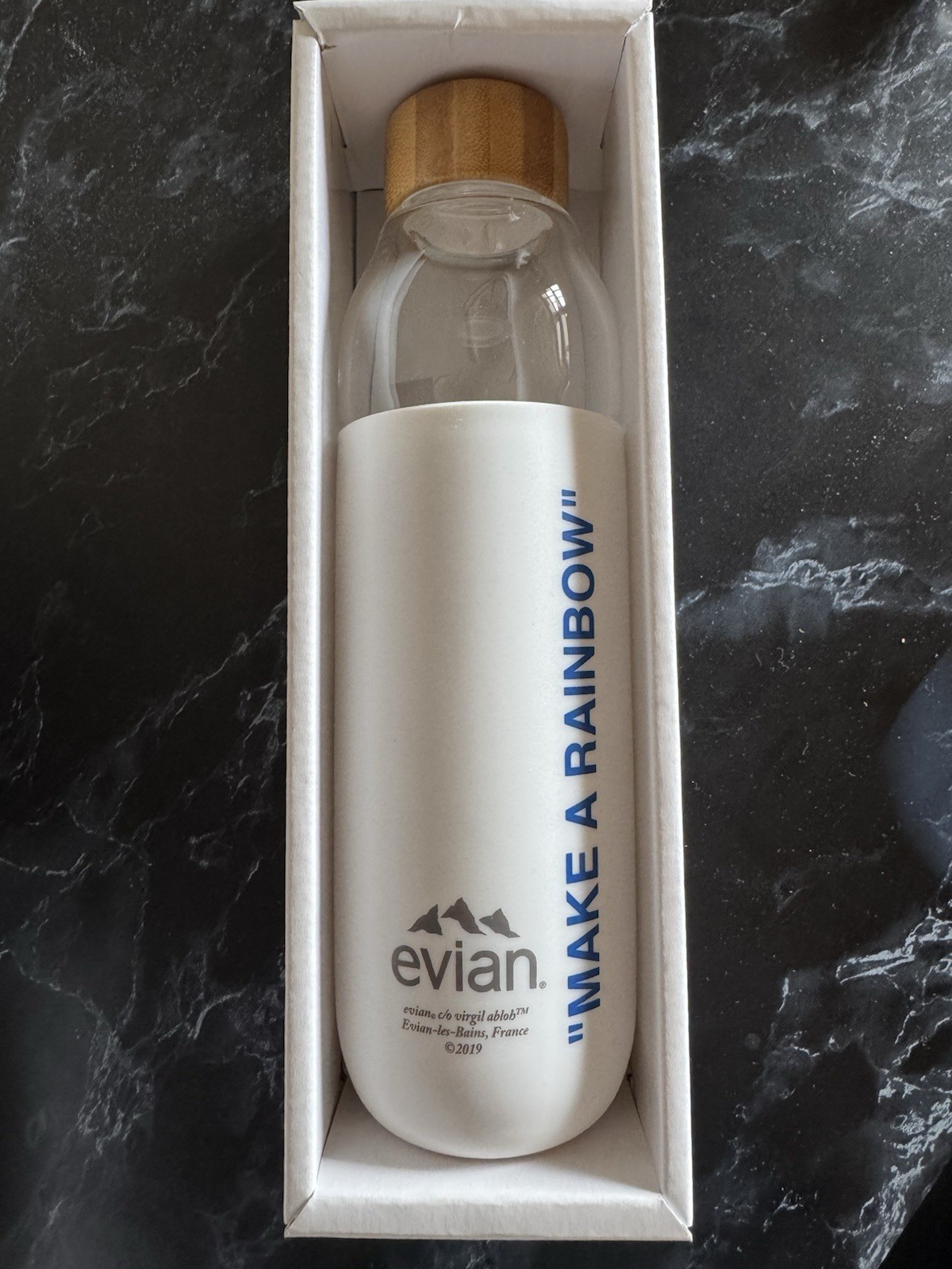 NEW Virgil Abloh soma Evian Bottle 