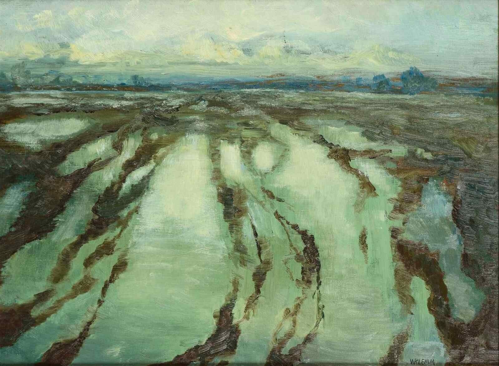 Walther Klemm Winter Landscape German Expressionist Snow Painting