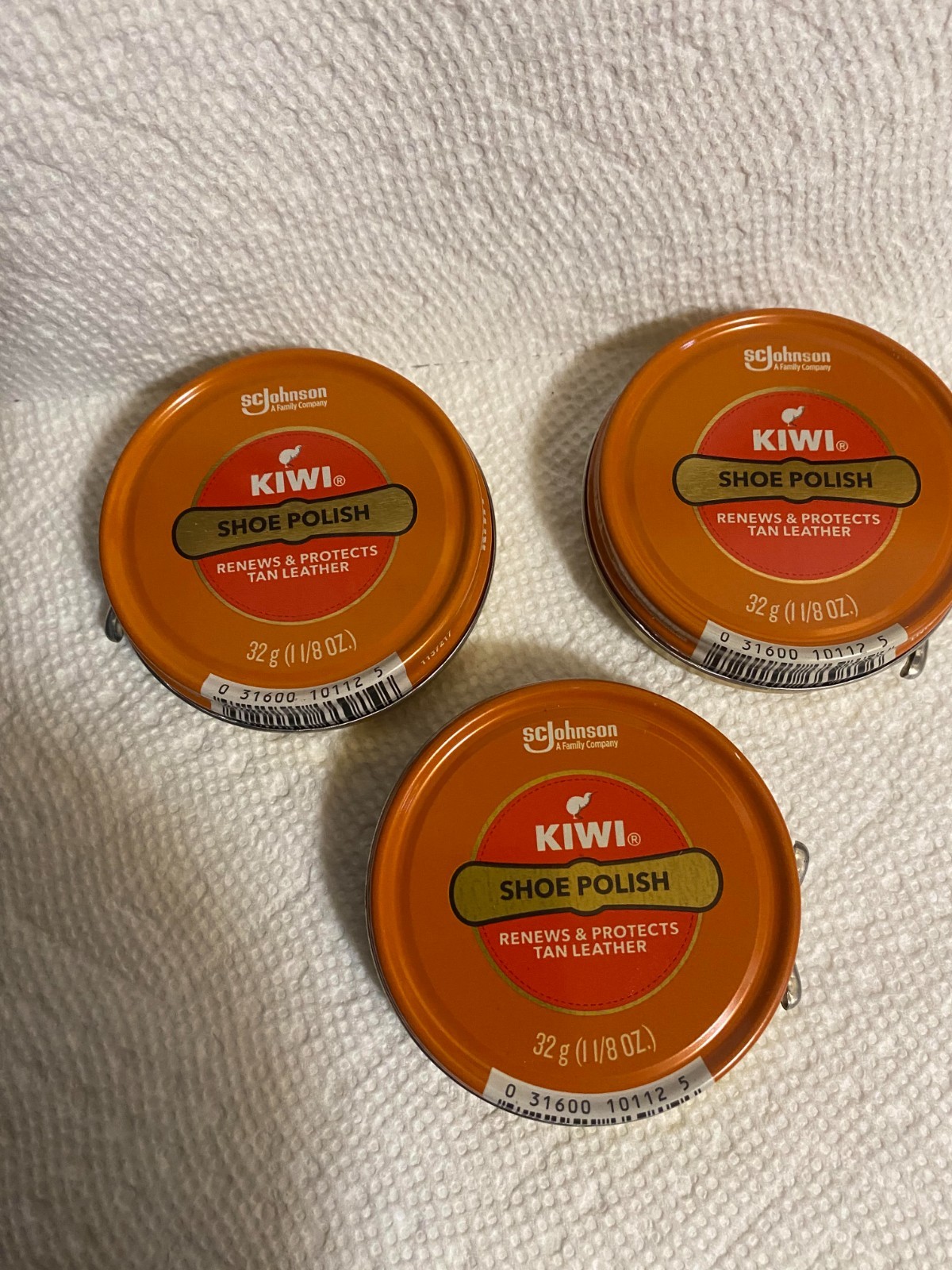 KIWI SHOE POLISH 3 PACK RENEW /PROTECT TAN LEATHER 1 1/8 OZ 3 PACK. KIWI SHOE POLISH 3 PACK RENEW /PROTECT TAN LEATHER 1 1/8 OZ 3 PACK.