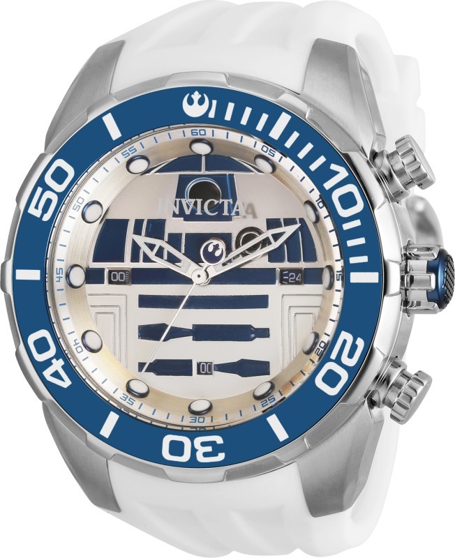 Invicta Star Wars R2-D2 Men\'s 50mm Limited Edition White Chronograph Watch 35084