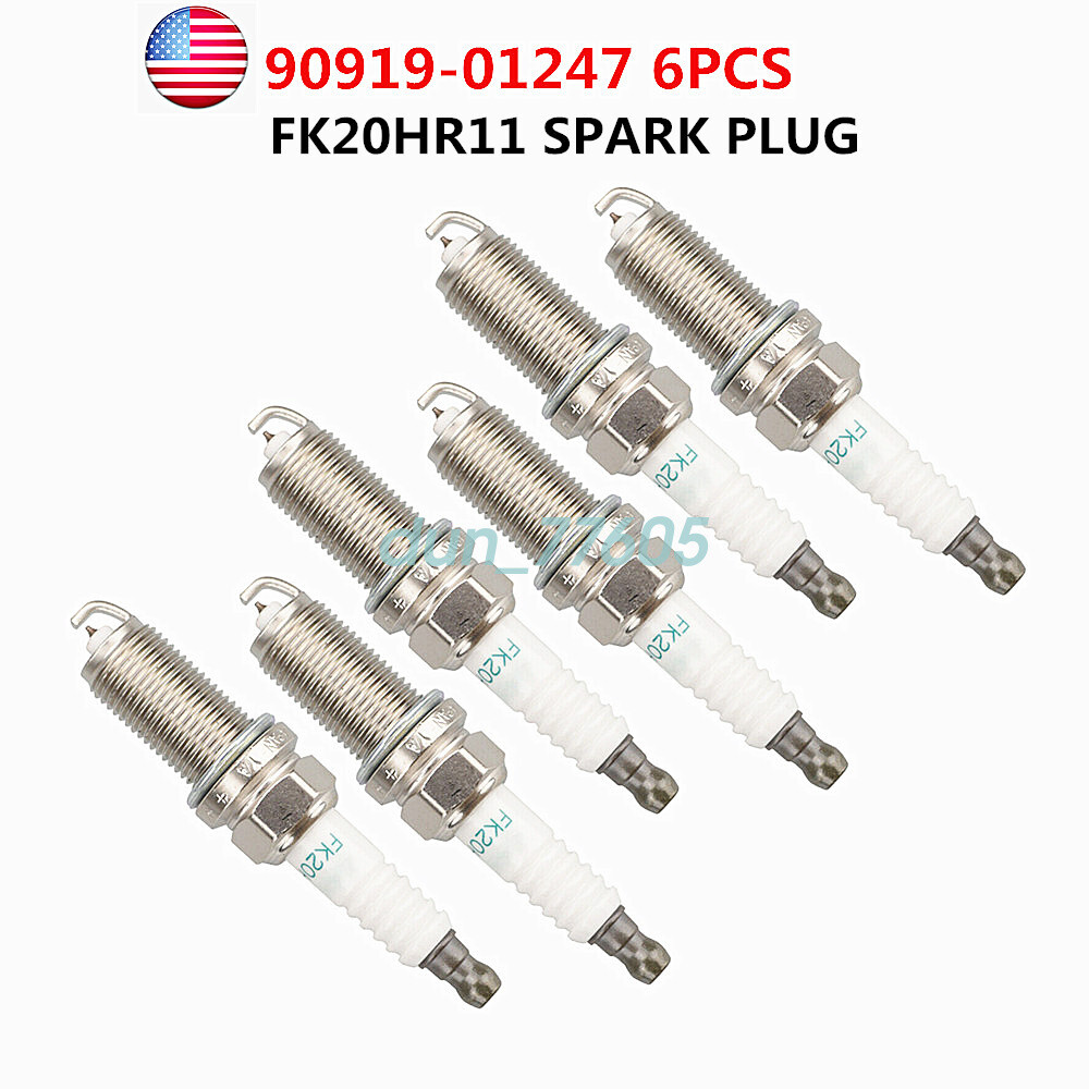 6PCS New 90919-01247 FK20HR11 3426 Genuine Spark Plugs For Toyota Lexus