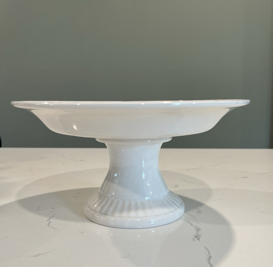 American Atelier Athena 5166 Ironstone Pedestal Compote Cake Stand 12\