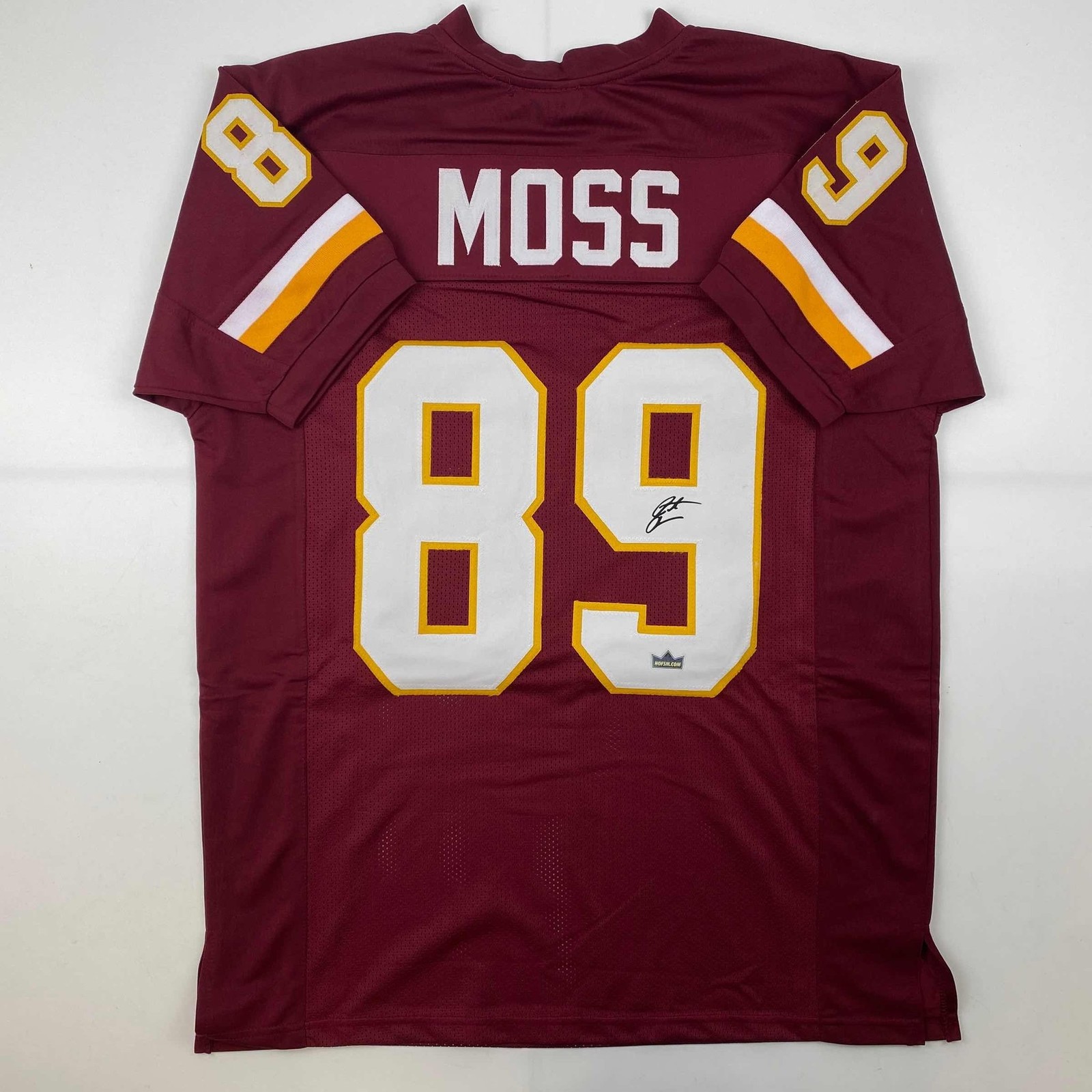 Facsimile Autographed Santana Moss Washington Red Jersey Size Men\'s XL