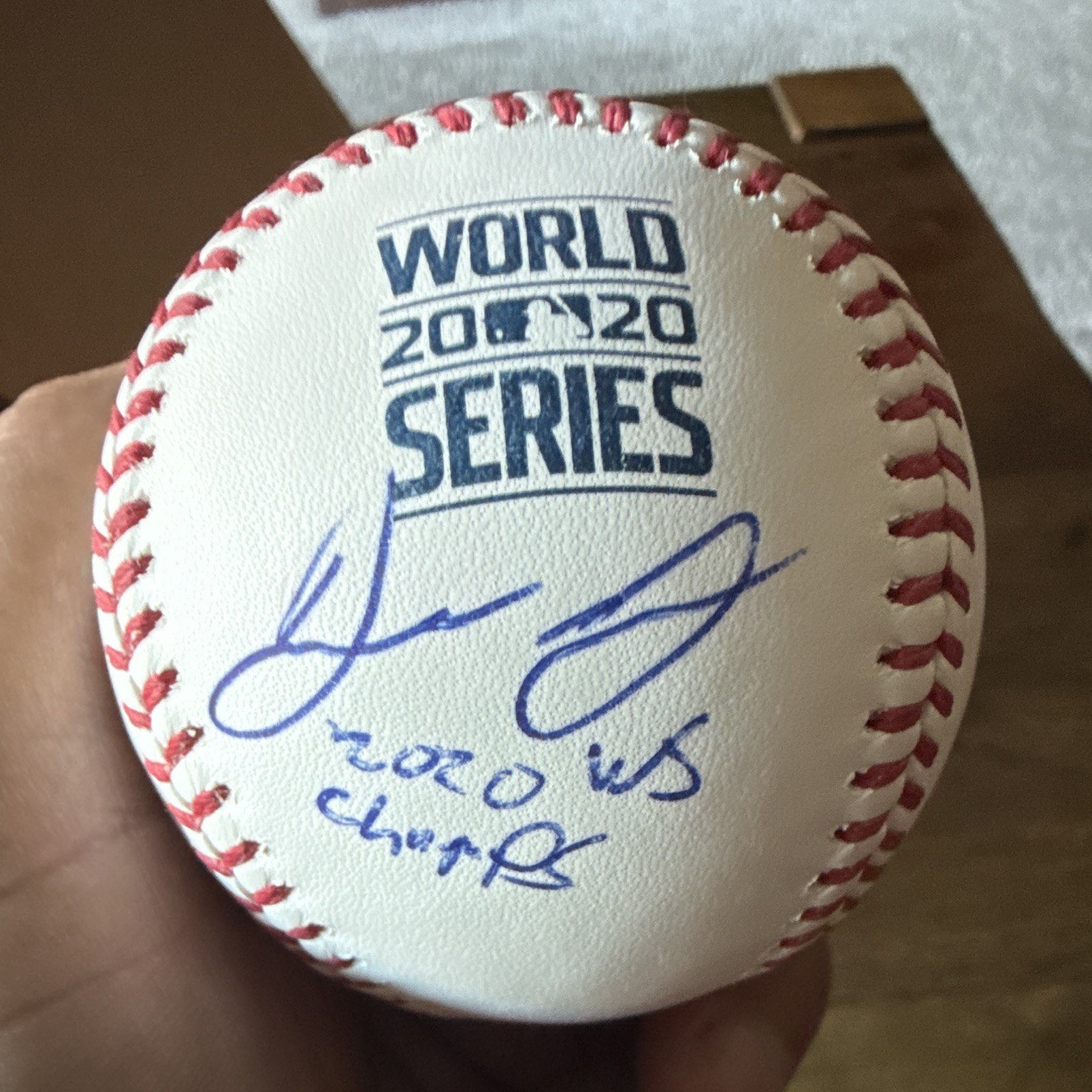Jake McGee Signed Rawlings Baseball PSA/DNA 2020 World Series Dodgers