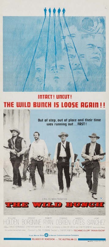 1969 THE WILD BUNCH Vintage Western Movie Poster Print STYLE D 36x16 9mil PAPER