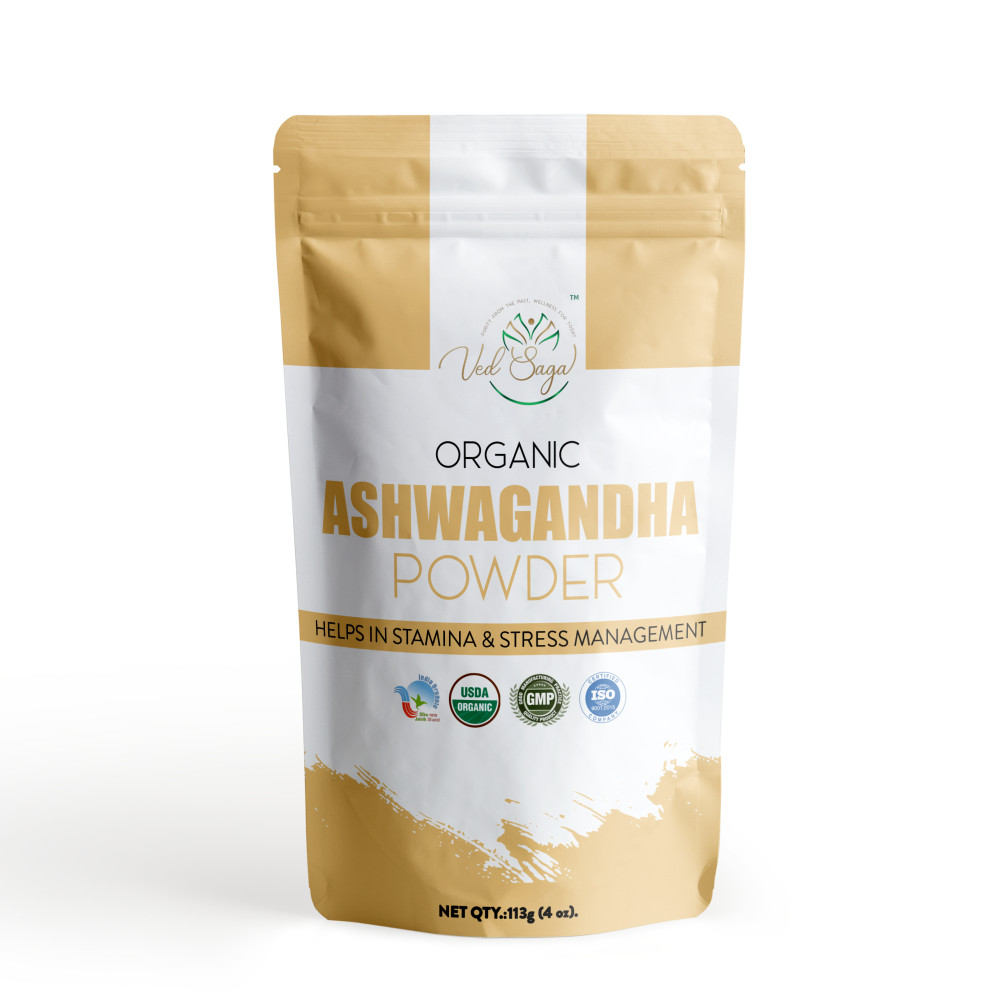 Ved Saga USDA Certified Organic Ashwagandha Powder, 4 oz | 8 oz | 16 oz (1 lb) Ved Saga USDA Certified Organic Ashwagandha Powder, 4 oz | 8 oz | 16 oz (1 lb)