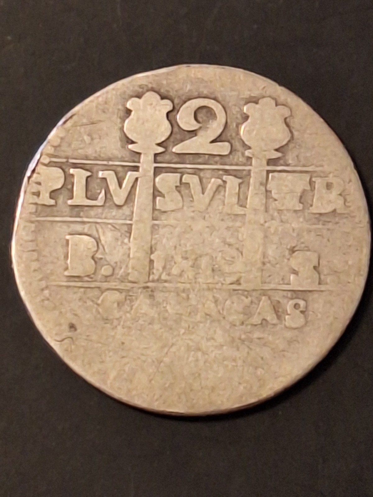 CARACAS, VENEZUELA. Ferdinand VII. Royalist Coinage. 2 Reals. 1819 CARACAS, VENEZUELA. Ferdinand VII. Royalist Coinage. 2 Reals. 1819