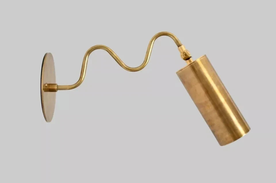 Handmade Vintage Wall Mid Century Modern Raw Brass Sputnik