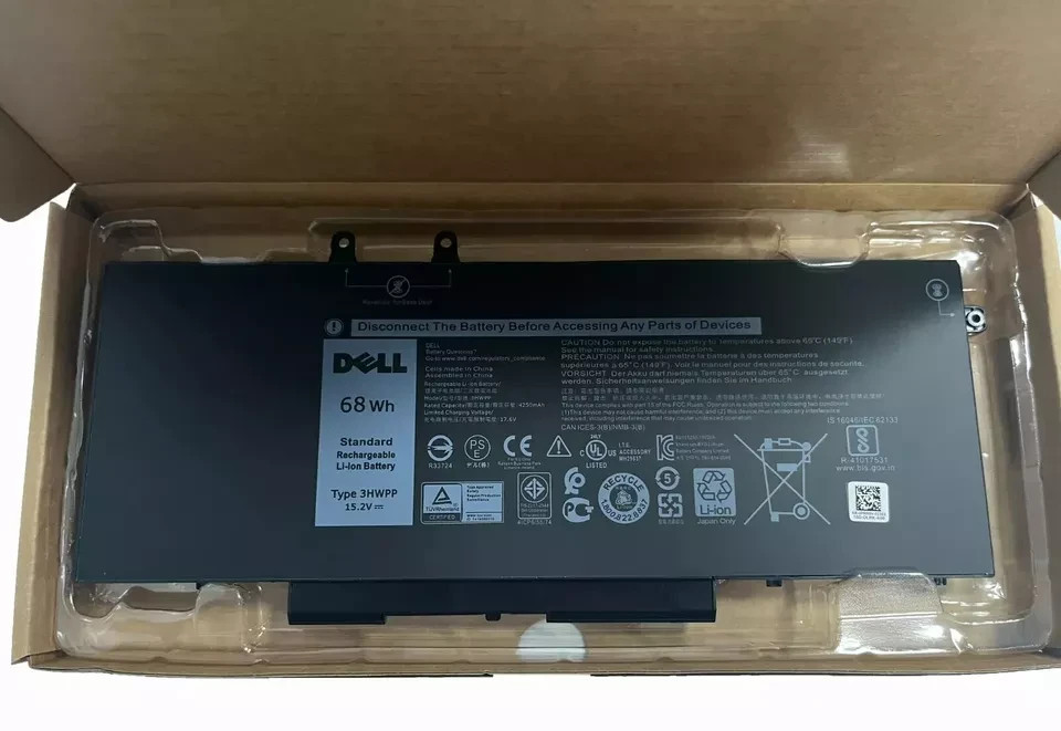 Genuine 3HWPP Dell 68WH Battery Latitude 5511/5411/5501/5401 Precision 3551