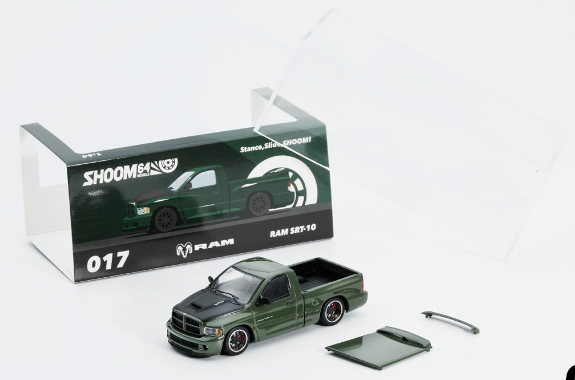 Shoom64 2003 Dodge Ram SRT-10 - Green - LHD 1:64 Scale Diecast Car SHOOM-103-017 Shoom64 2003 Dodge Ram SRT-10 - Green - LHD 1:64 Scale Diecast Car SHOOM-103-017