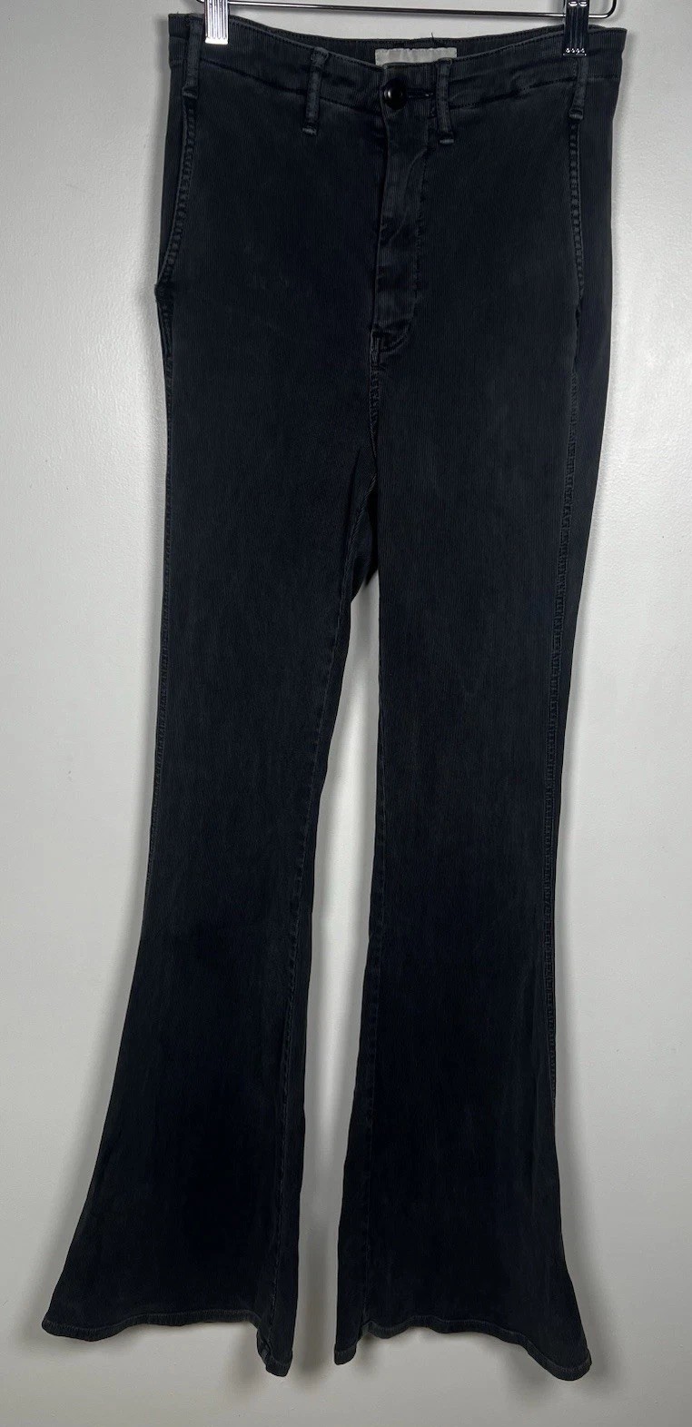 The Great Kickbell Super High Waist Gray Stretch Flare Sz 28 Retro 70’s **read**