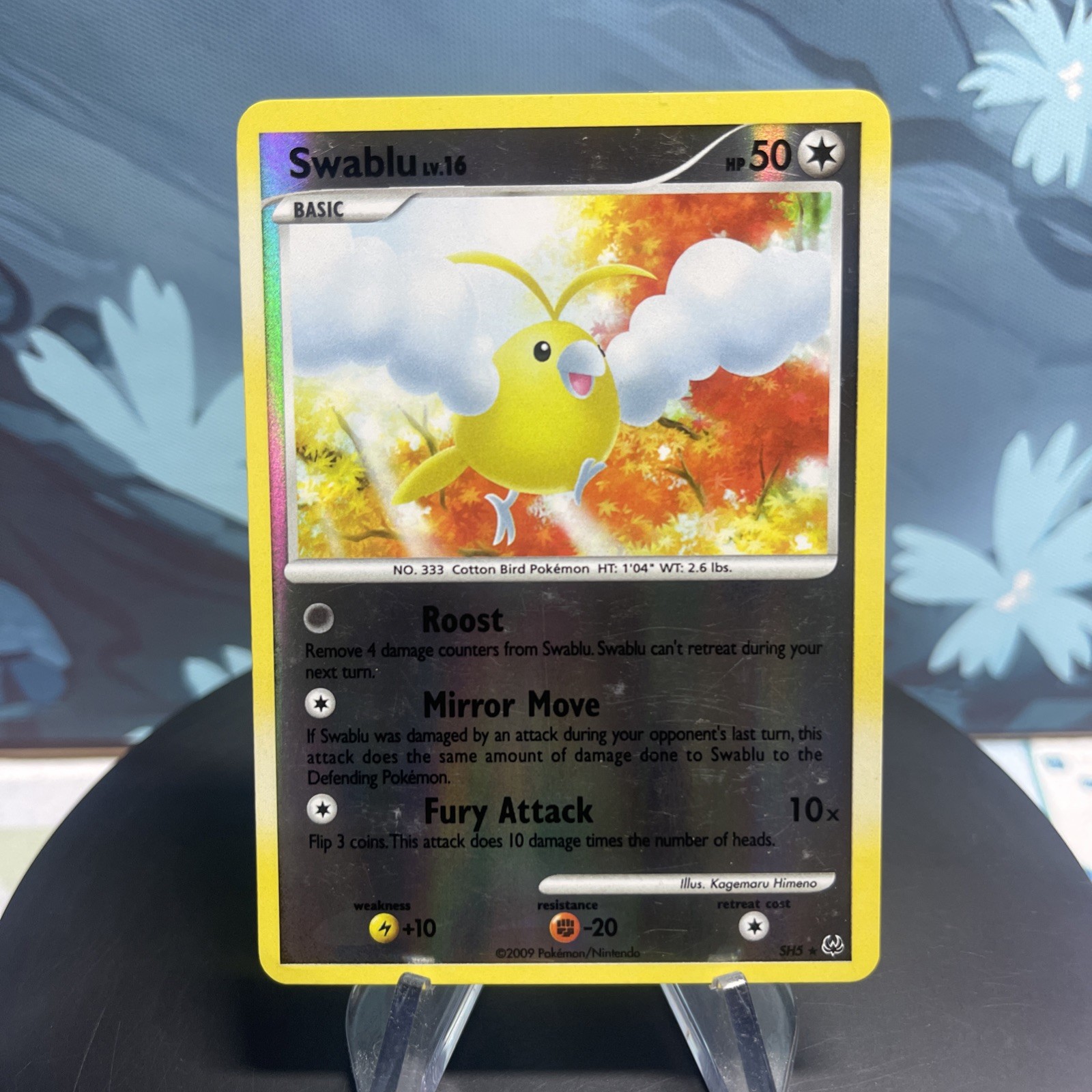 Pokemon Swablu Shiny SH5 Platinum Reverse Holo LP