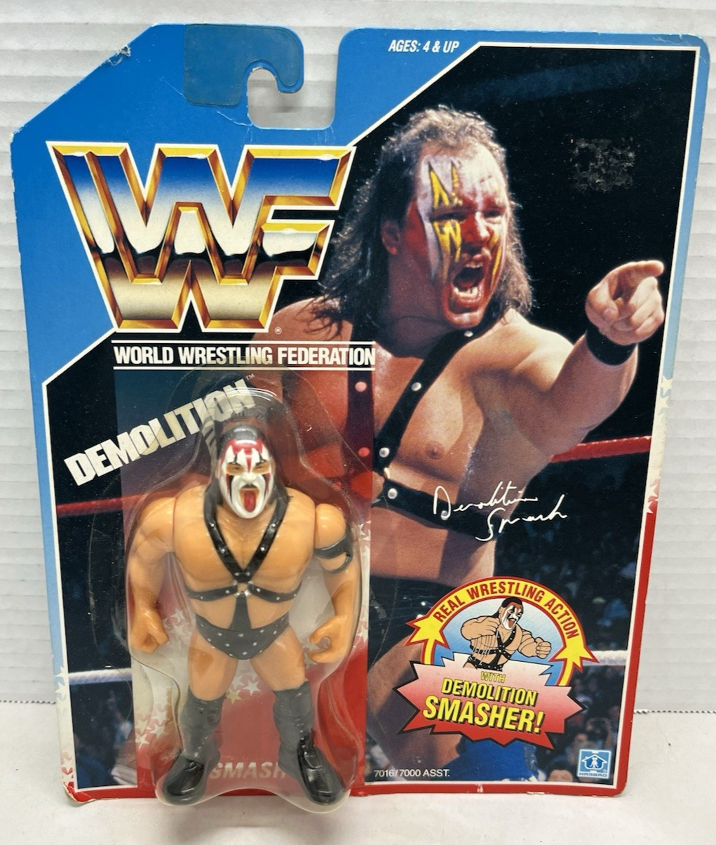 WWF Hasbro Series 1 Demolition Smash Wrestling Figure WWE Vintage MOSC NEW NICE