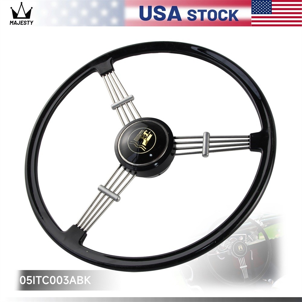 Retro Classic Car Modified Steering Wheel 400mm For Porsche 356 356A/B/C Black