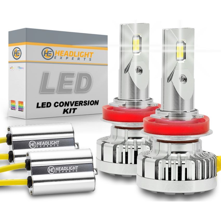 2005 Victory Hammer H11 Low Beam LED Headlight Bulbs 20,000LM Direct Fit Kit