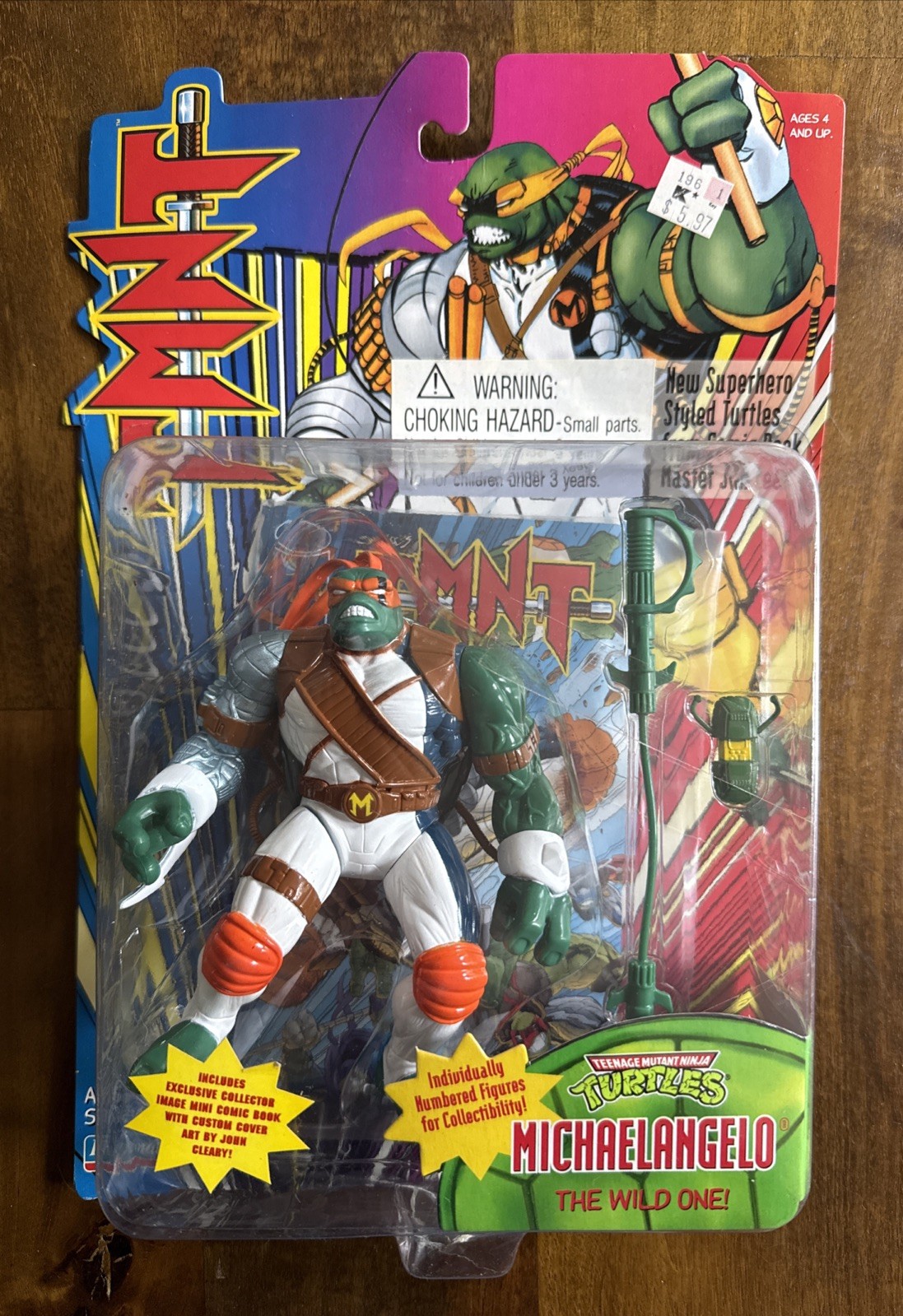 Vintage 1995 Playmates Jim Lee's Teenage Mutant Ninja Turtles Michaelangelo NIB