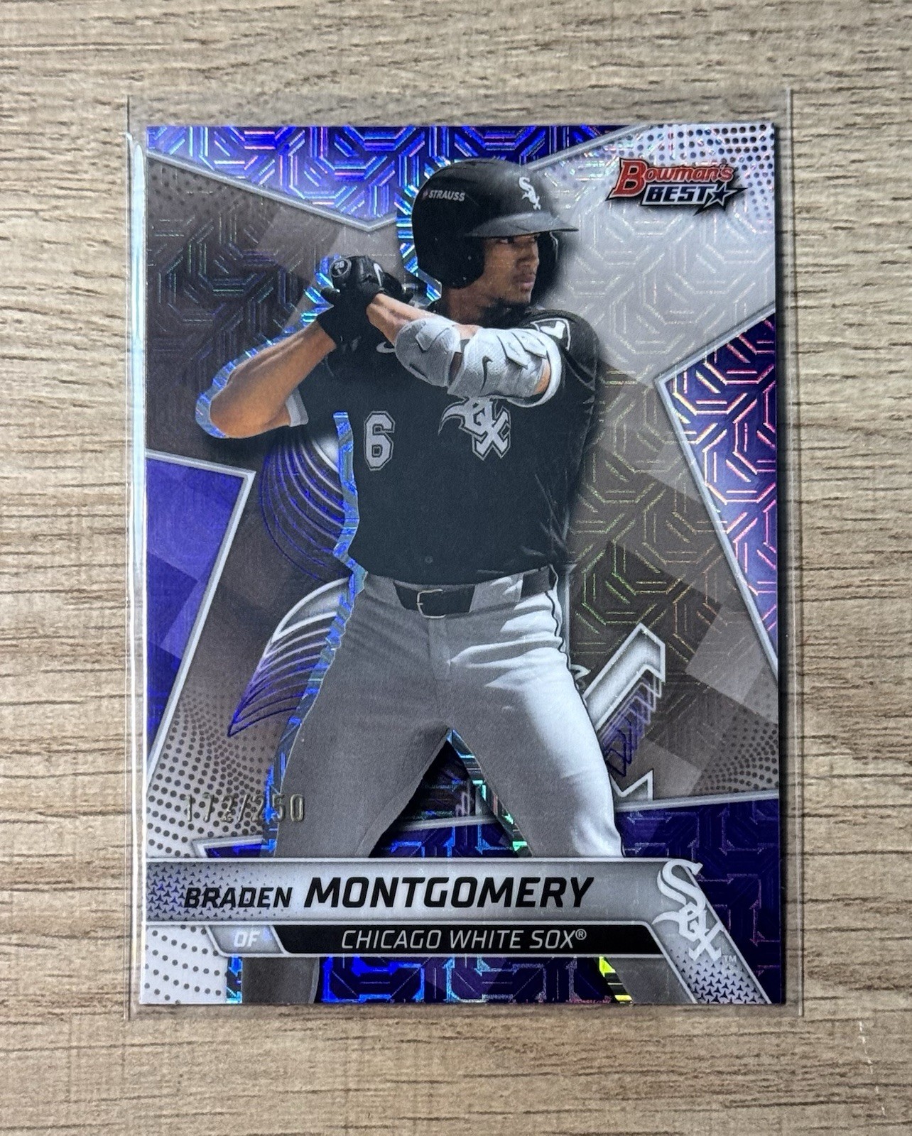 2025 Bowman\'s Best Braden Montgomery Top Prospects Purple Mojo Refractor #/250