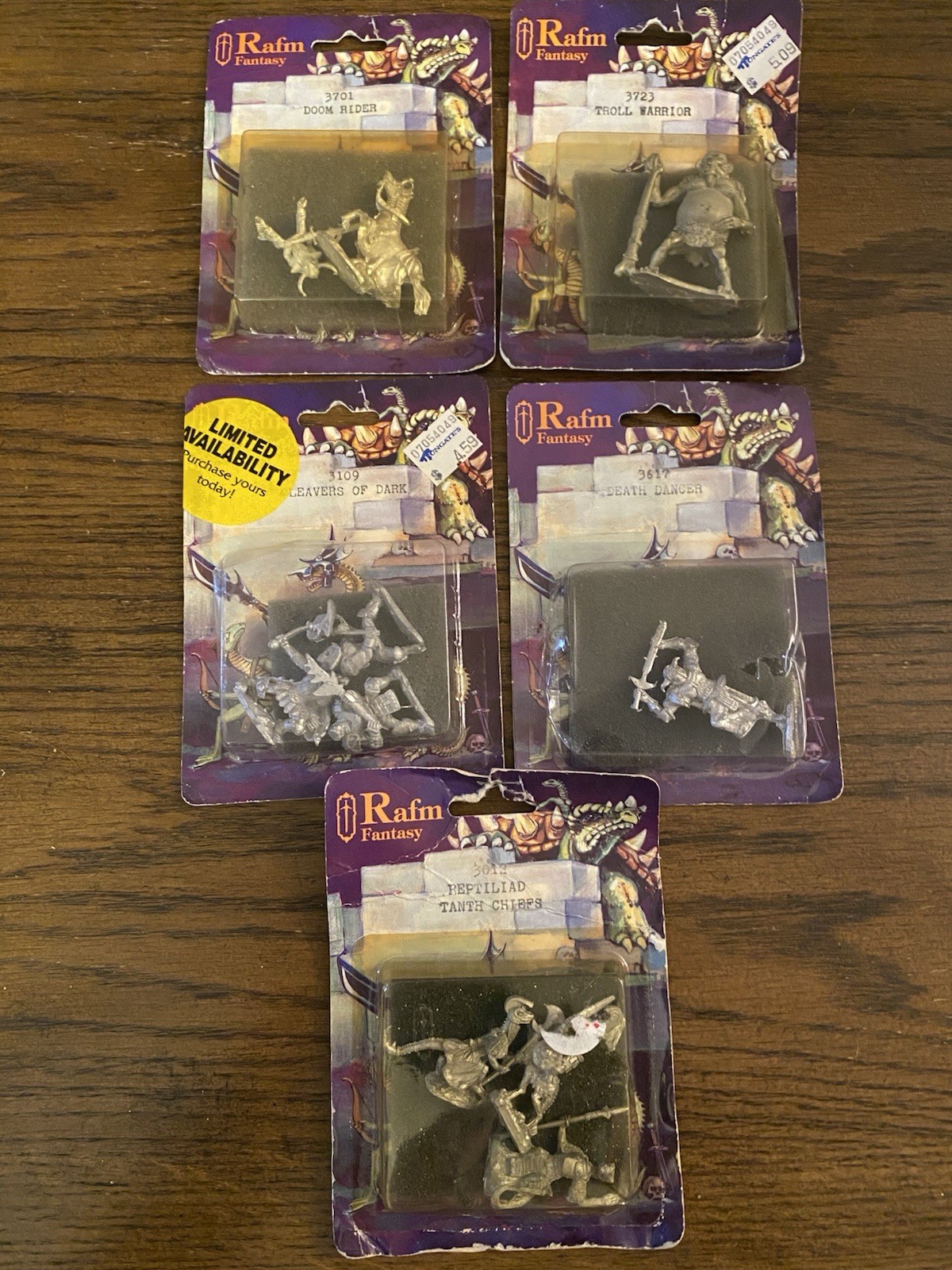 Lot of 5 Vintage RAFM Fantasy Metal Miniatures NIB OOP D&D Warhammer RPG
