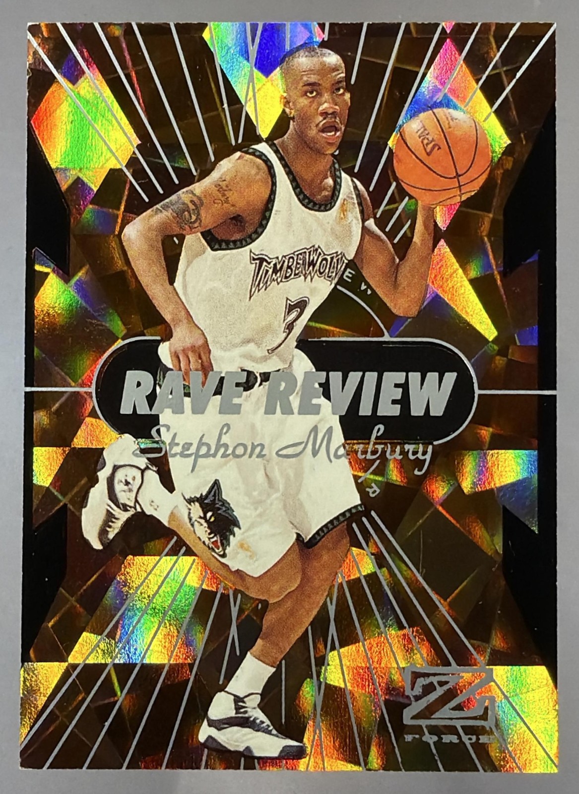 1997-98 Skybox Z-Force Stephon Marbury Rave Reviews Timberwolves #8 EX