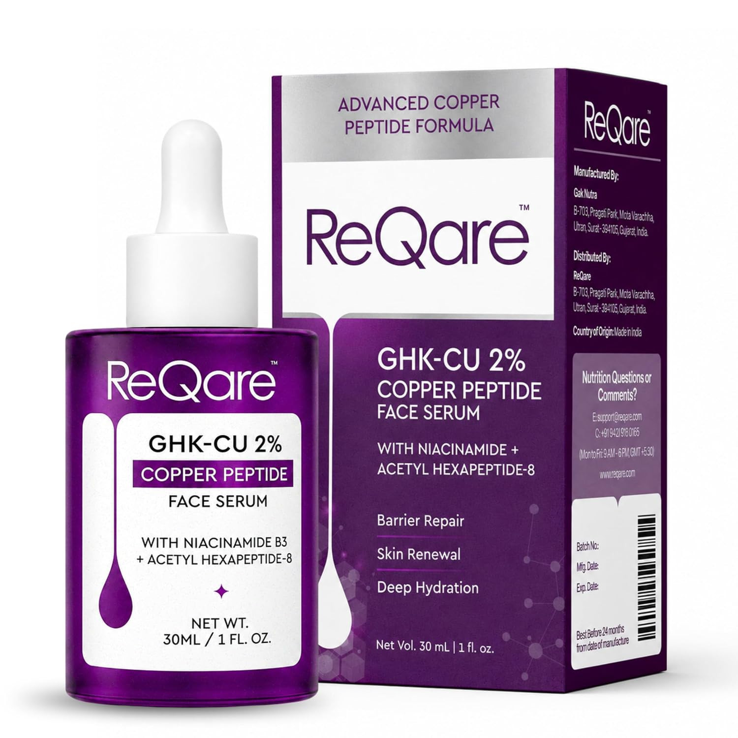 Ghkcu Copper Peptides Serum for Face with Niacinamide + Acetyl Hexapeptide8 |... Ghkcu Copper Peptides Serum for Face with Niacinamide + Acetyl Hexapeptide8 |...