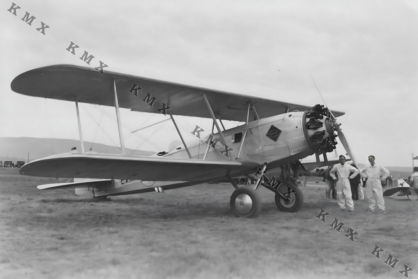 1927 Boeing Air Mail Plane At The Mills Field Municipal Airport 4x6 photo