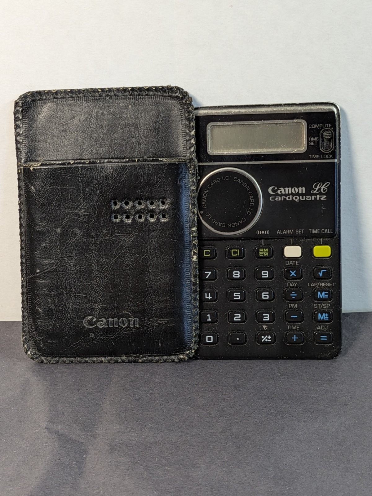 Vintage Canon Card Quartz LC-61T II Calculator Alarm Clock