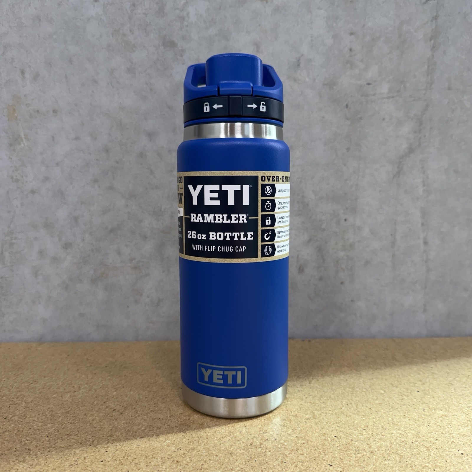 YETI Rambler 26 oz Bottle Flip Chug Cap Royal Blue Stainless Steel JUST RELEASED