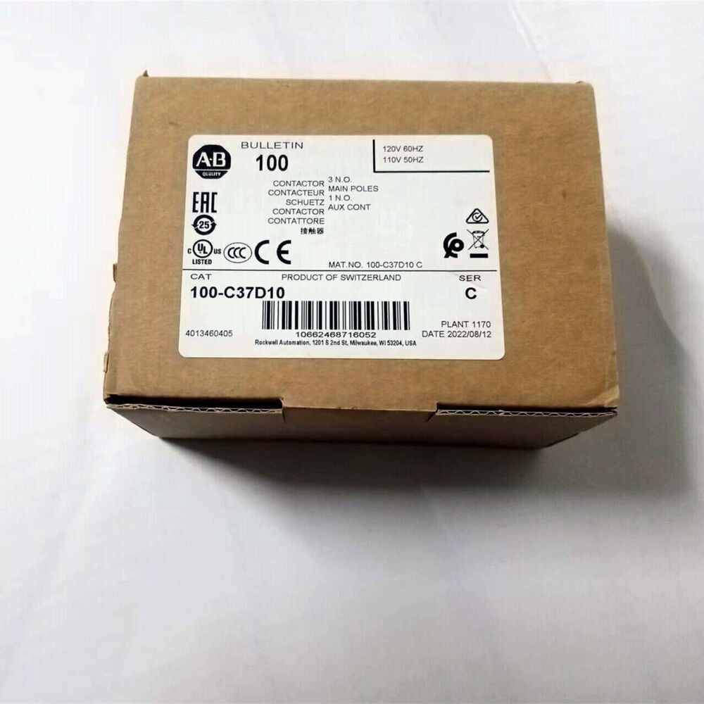 NEW Allen-Bradley 100-C37D10 100C37D10 Contactor AB FAST SHIPPING 120VAC (NIB)