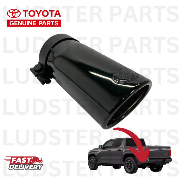 22 - 27 TOYOTA TUNDRA 24 - 27 TOYOTA TACOMA BLACK CHROME EXHAUST TIP GENUINE OEM