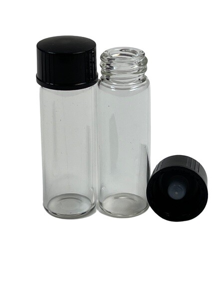 720 Pcs, 15mmX45mm [1 Dram, 4ml] CLEAR Glass Vials with Plastic Cone Liner Cap