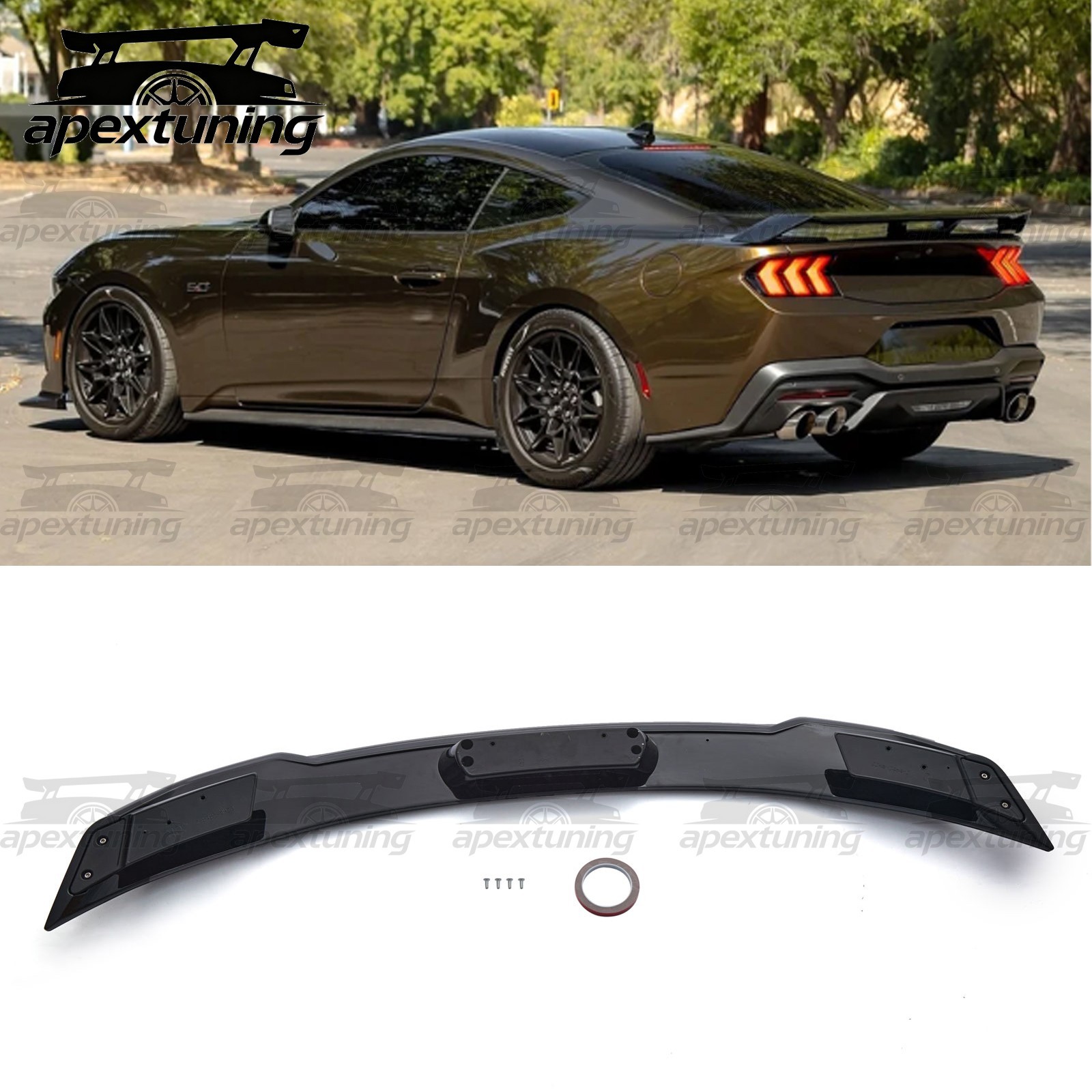 For 2024-2026 Ford Mustang GT S650 Performance Style Rear Wing Spoiler Lid Body