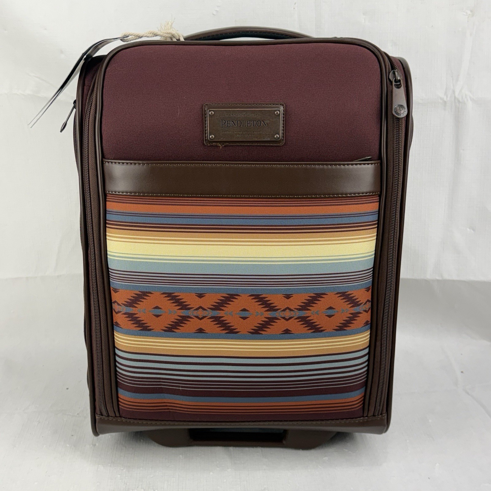 Pendleton Luggage 17” 2 Wheels Underseater Rum Raisin Burgundy Southwest Handle