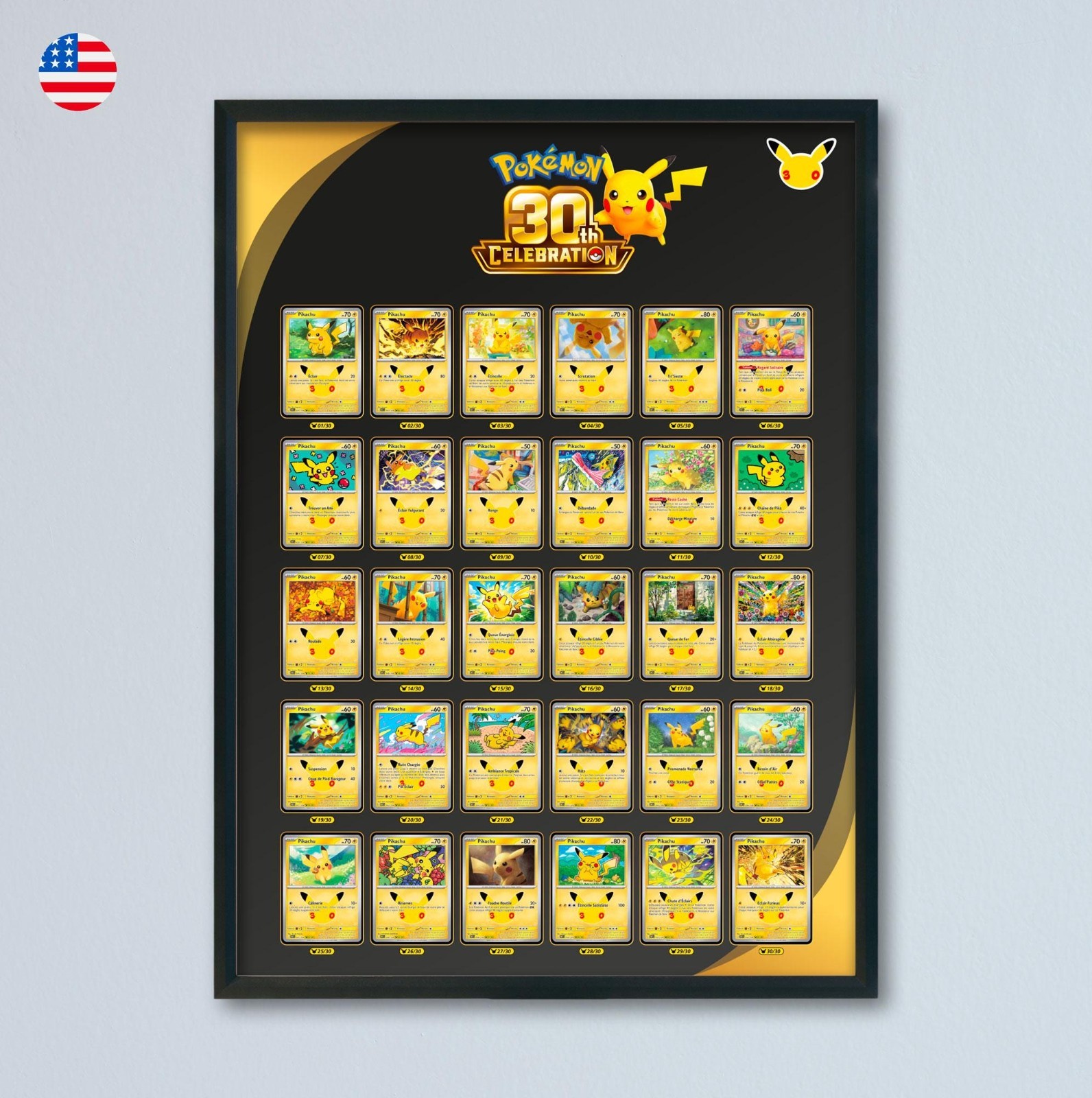 30 Pikachu Not a Card Display Poster 30th Celebration Poster. 30 Pikachu Not a Card Display Poster 30th Celebration Poster.