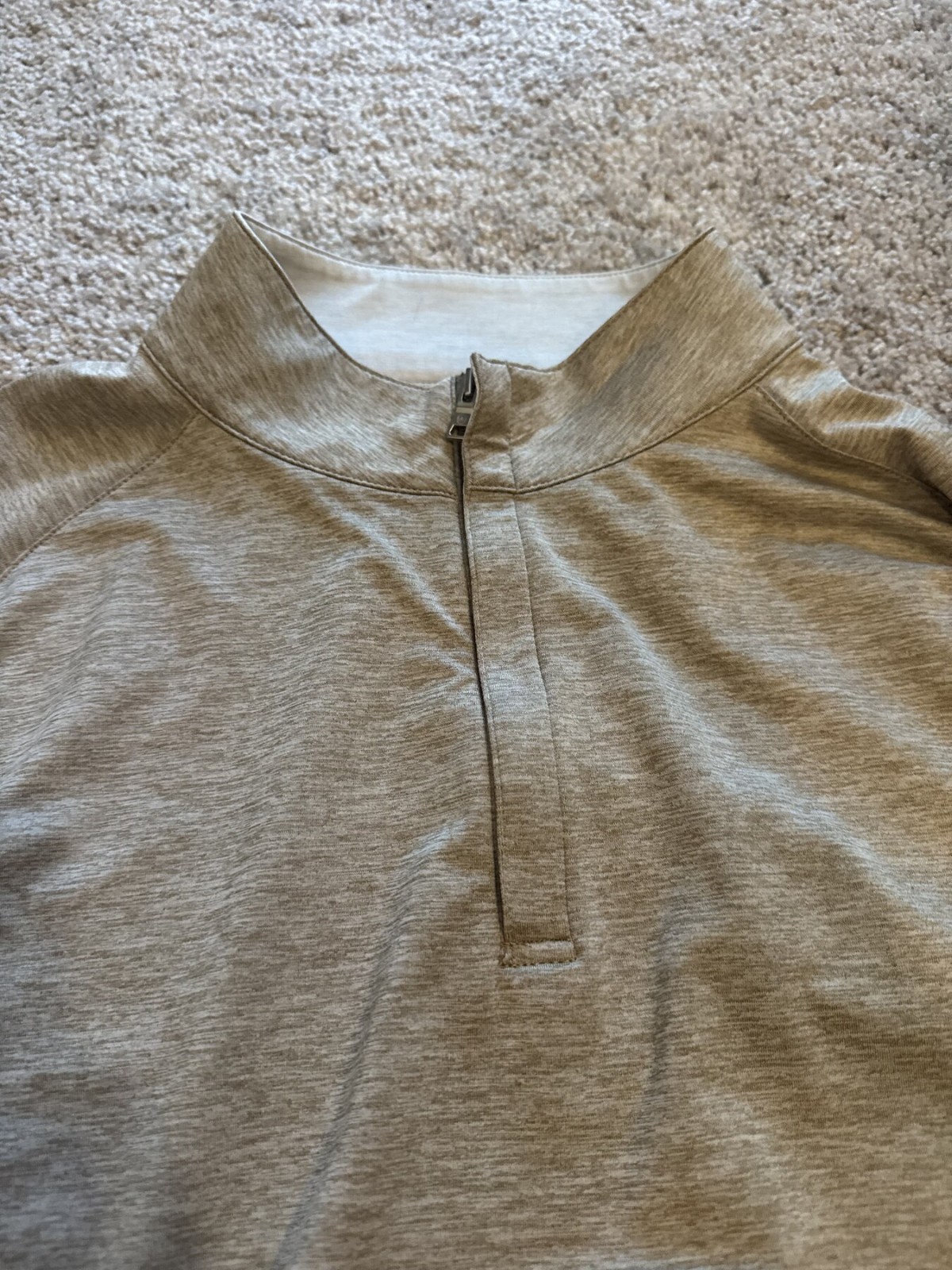 Peter Millar Crown Crafted Quarter Zip Mens XL Light Brown Performance NWOT Peter Millar Crown Crafted Quarter Zip Mens XL Light Brown Performance NWOT
