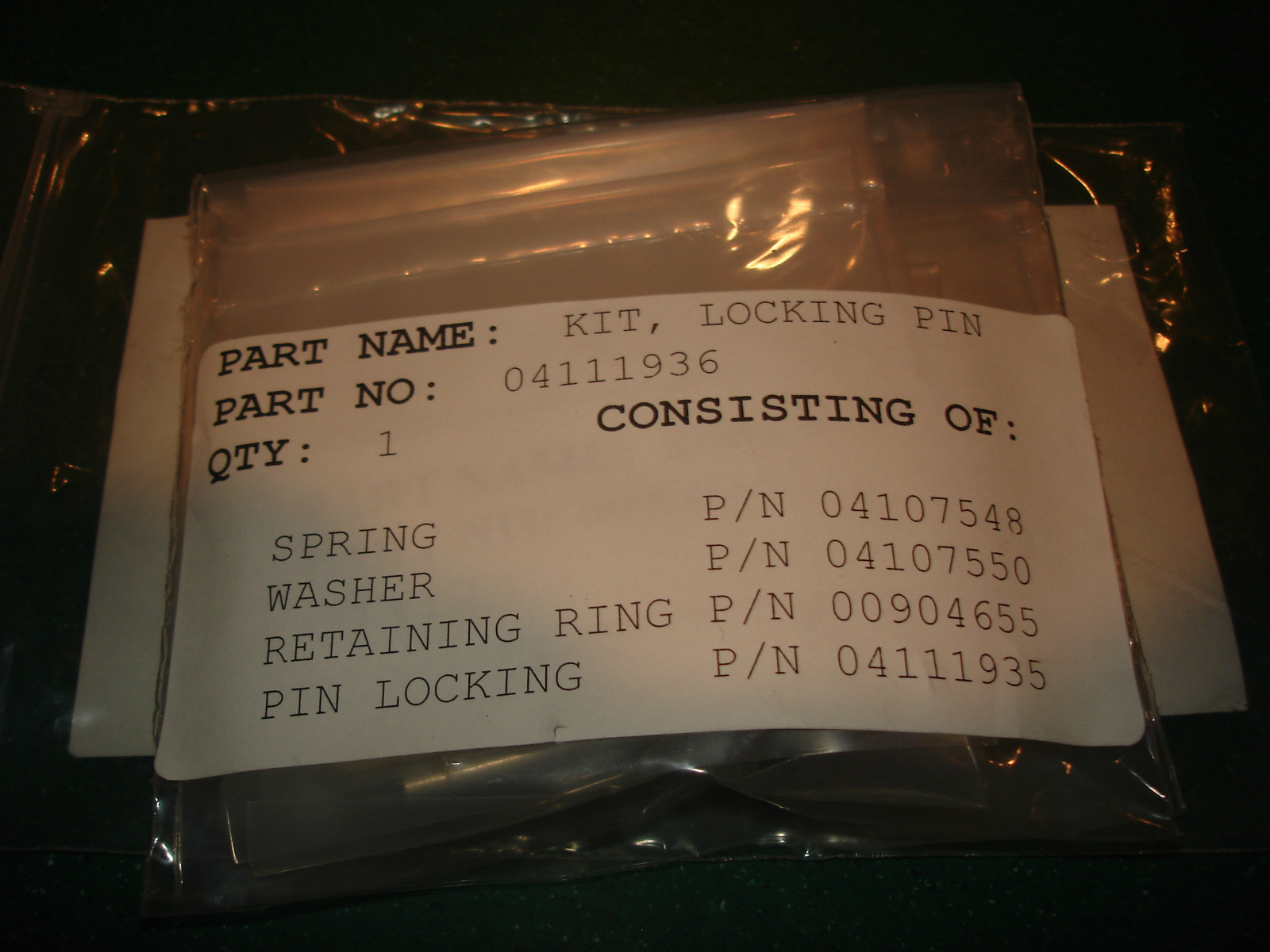 NEW GENUINE FLOWSERVE CORP. BALL VALVE LOCKING PIN KIT 04111936, READY TO GO