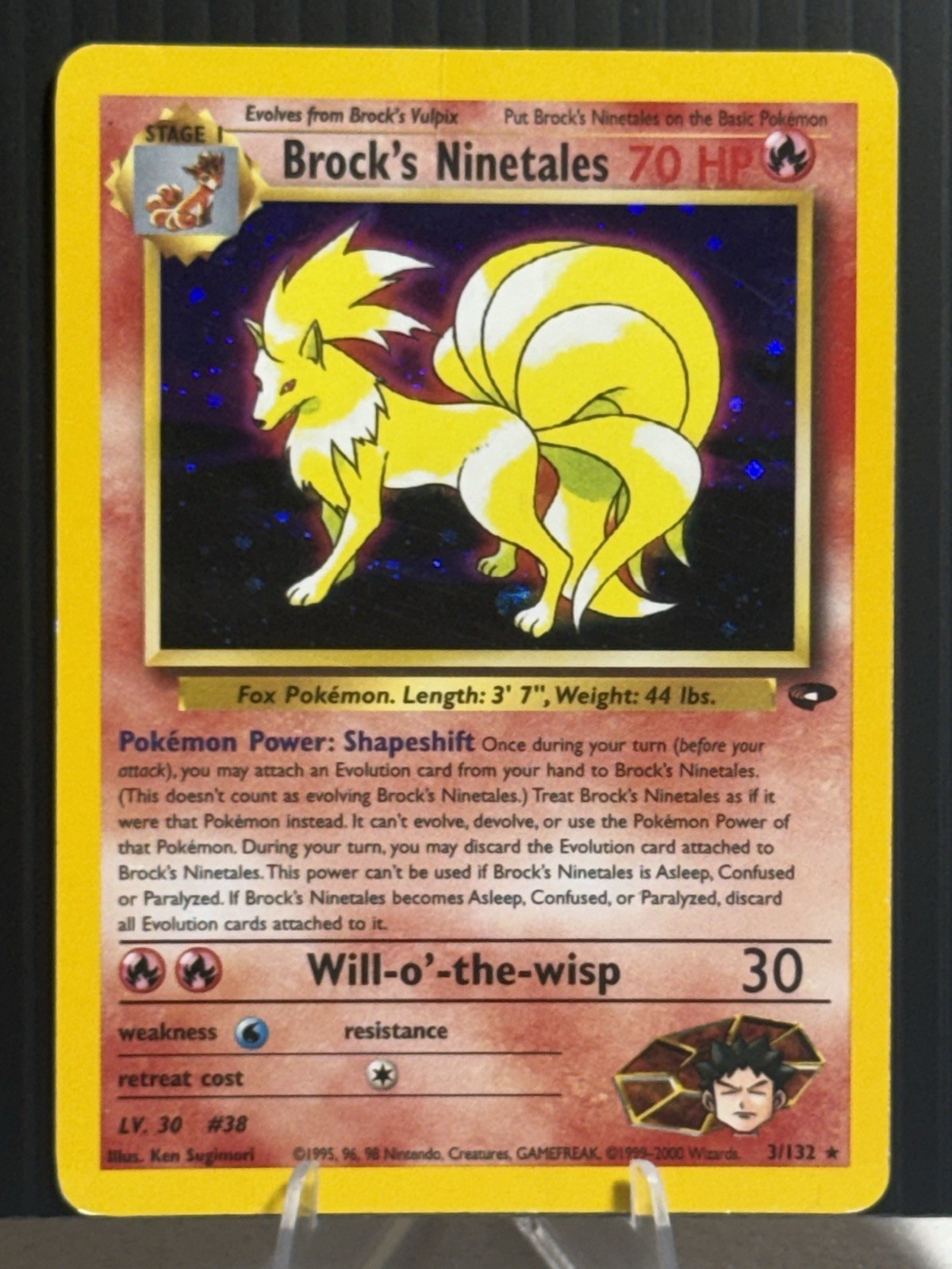 Brock\'s Ninetales 3/132 Gym Challenge Holo