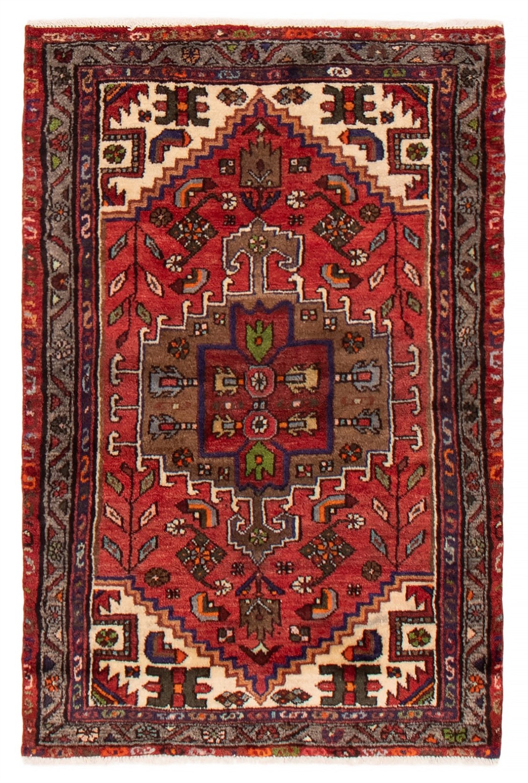 Vintage Hand-Knotted Area Rug 3\'3\