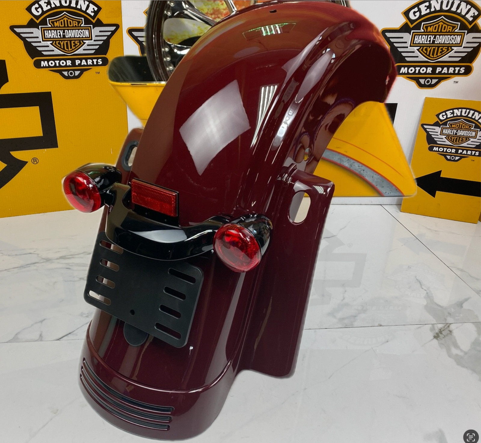 Genuine 09-25 Harley Touring Rear Fender Billiard Burgundy OEM