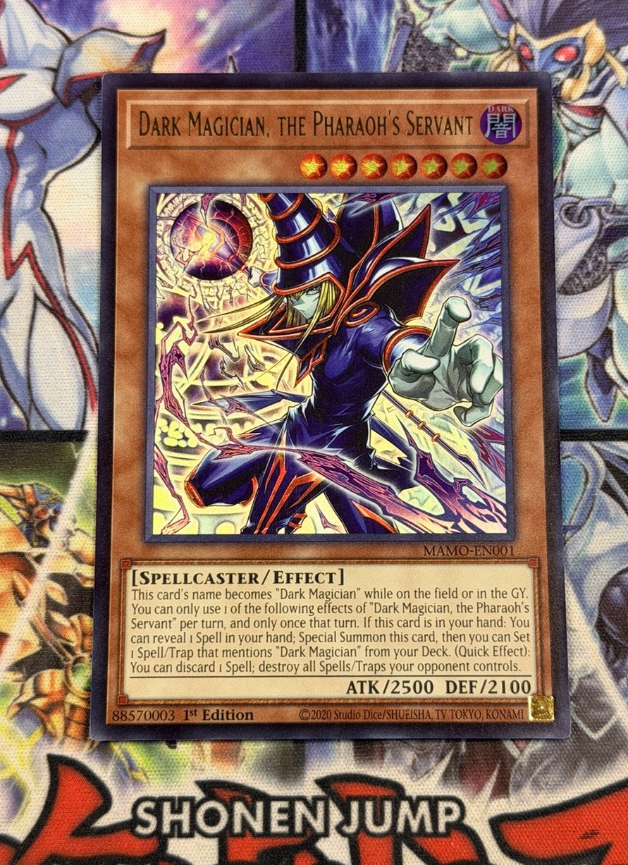 1st Ed Dark Magician, The Pharaoh\'s Servant MAMO-EN001 Yugioh Card 1st Ed Dark Magician, The Pharaoh\'s Servant MAMO-EN001 Yugioh Card