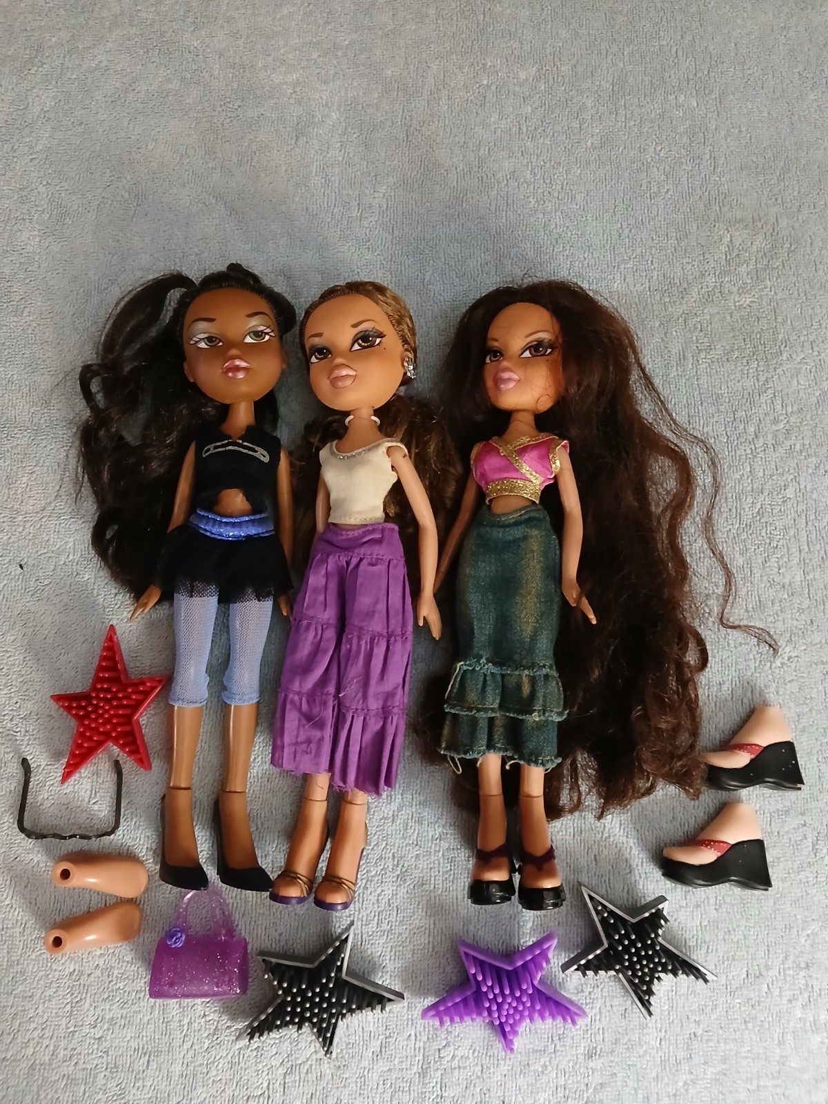 Vintage Bratz Doll Girls Lot Of 3 2001 With Accessories Dolls Fashion 10” Vintage Bratz Doll Girls Lot Of 3 2001 With Accessories Dolls Fashion 10”