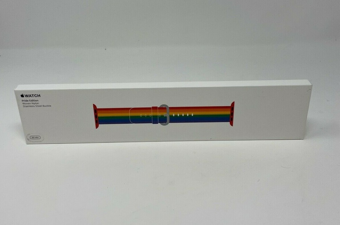 Rare Genuine 2017 38mm Apple Watch Pride Edition Woven Band Authentic OEM 40MM 