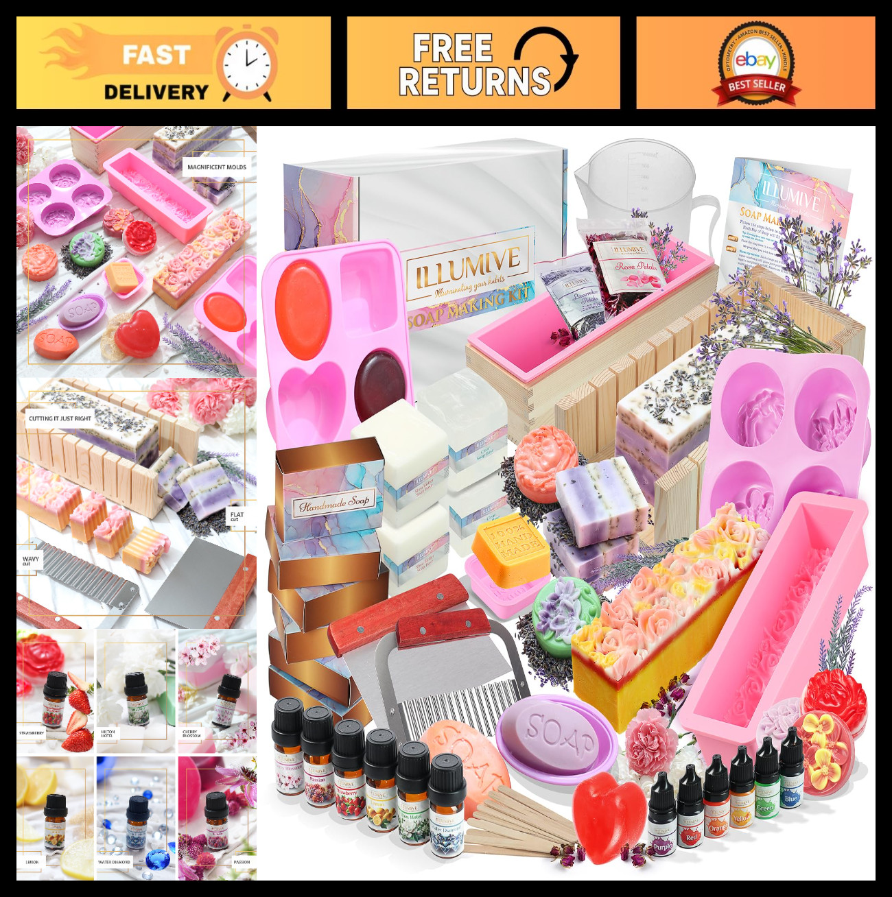 Deluxe DIY Soap Making Kit - Complete Supplies for Homemade Soap Crafting Deluxe DIY Soap Making Kit - Complete Supplies for Homemade Soap Crafting
